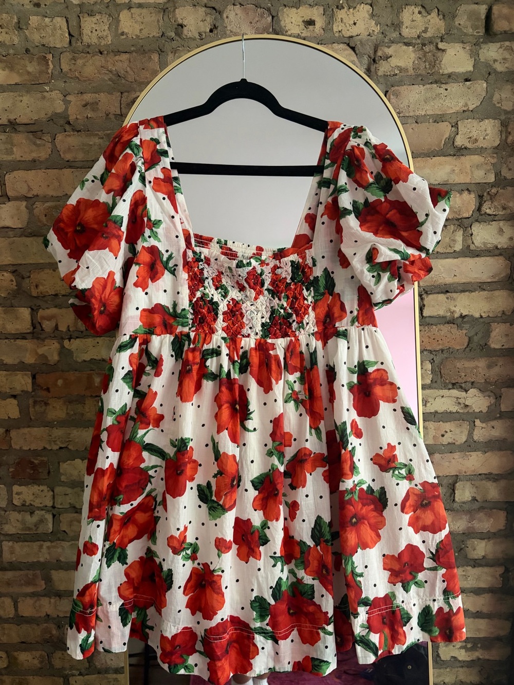 Maeve Anthropologie Square-Neck Smocked Floral Babydoll Dress - Picture 6 of 10